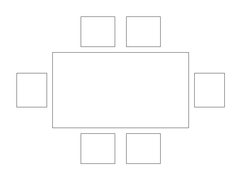 Dining Table plan view CAD block