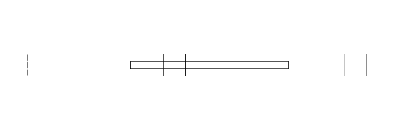 32-inch Pocket Door plan view CAD block