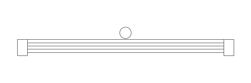 Roll-Up Overhead Door plan view CAD block