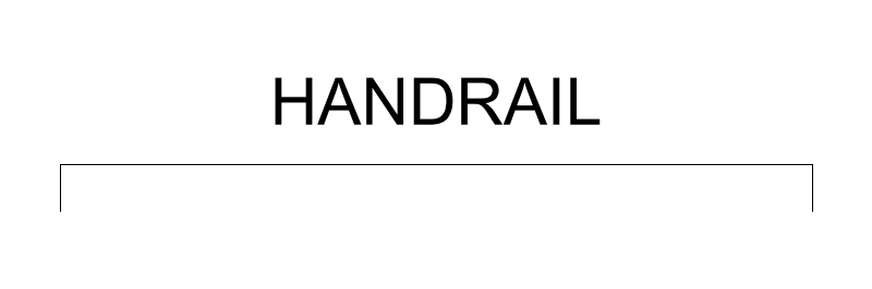 Handrail plan view CAD block