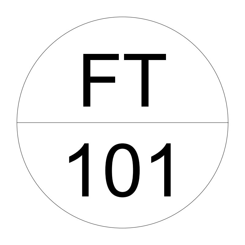 P&ID Instrument Bubble plan view CAD block