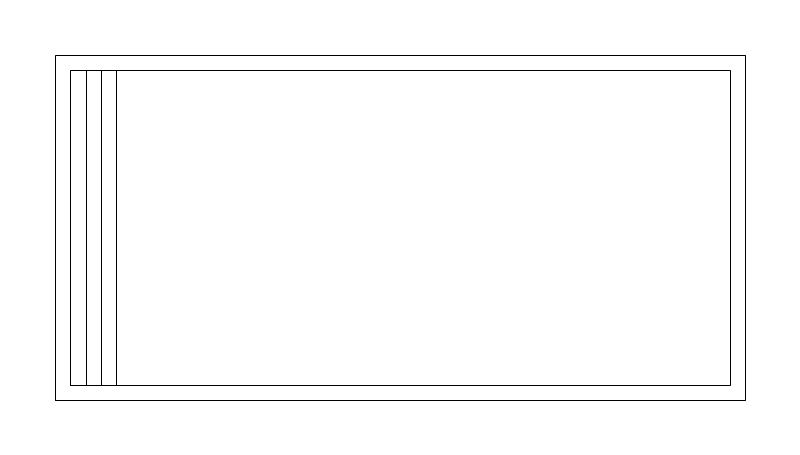 Rectangular Swimming Pool plan view CAD block