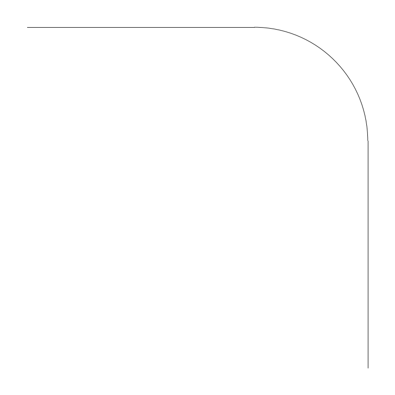 Fire-Sprinkler Pipe 90-degree Elbow (Southwest) plan view CAD block