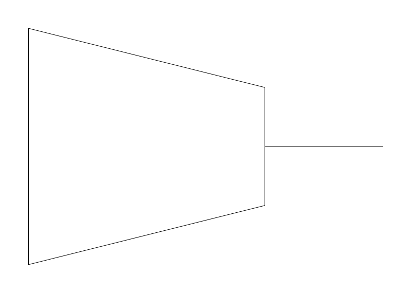 Fire-Sprinkler Pipe Reducer (Horizontal) plan view CAD block